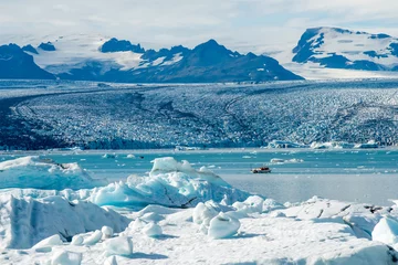 Crédence de cuisine en verre imprimé Glaciers Glacier Vatnajokull à Jokulsarlon. Le Vatnajokull est l& 39 un des plus grands glaciers d& 39 Europe.