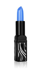 Obraz premium Blue Lipstick on the white background