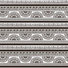 Vector Seamless Pattern with Tribal Motifs / Geometric Ethnic Background