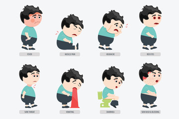 Vector set of patients