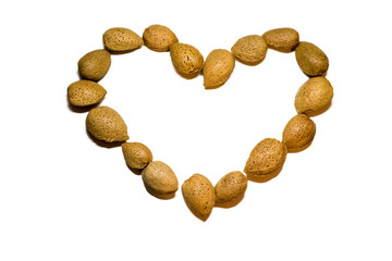 Hearted almonds