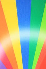 Colorful rainbow gradation of origami paper