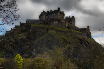 Fototapeta na wymiar Edinburgh Castle seen from below