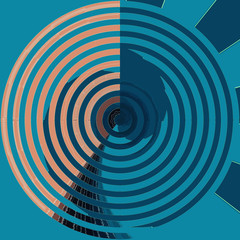 Abstract image, colorful graphics and tapestries It can be used as a pattern for the fabric