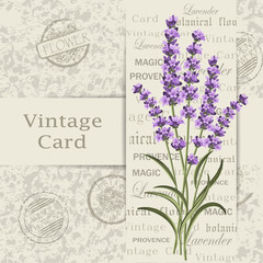 Vintage card with flowers
