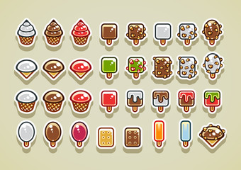 2D icecreams set 2