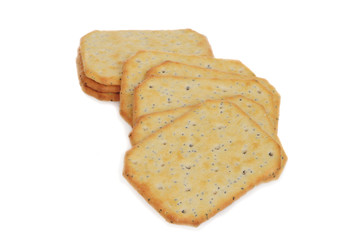 closeup multi grain crackers