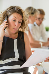 portrait of woman in office