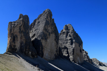 Drei Zinnen in den Dolomiten