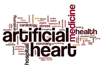Artificial heart word cloud