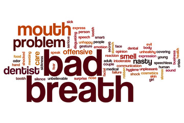 Bad breath word cloud