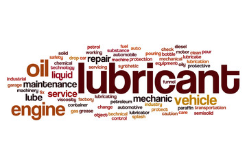 Lubricant word cloud