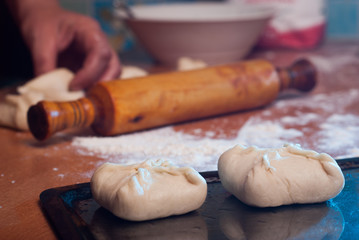 The dough used to make fresh,