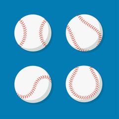 Baseball ball vector icon