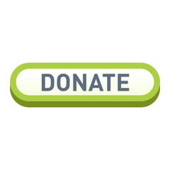 Donate button vector icon