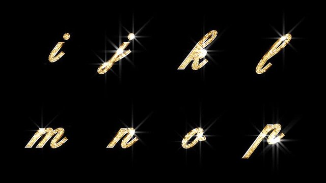 sparkling letters alphabet