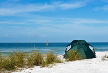 Green Beach Tent