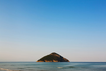  Lonely island at horizon