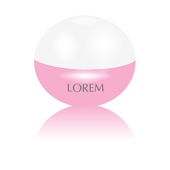 Cosmetic containers isolated on white. Package beauty cream bottle design vector