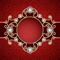 Gold jewelry vignette