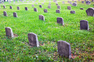 Graveyard tomb stones