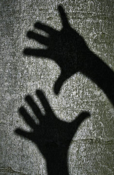 Two shadows hands
