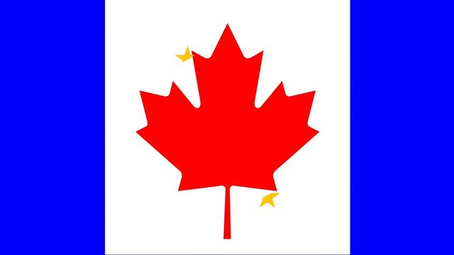 Pro CETA mit EU und Kanada Flaggen und animiertem Text