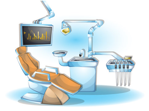 cartoon vector illustration interior surgery operation room with separated layers in 2d graphic