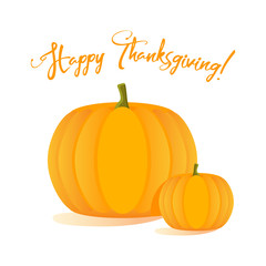Happy Thanksgiving Day celebrations with pumpkins