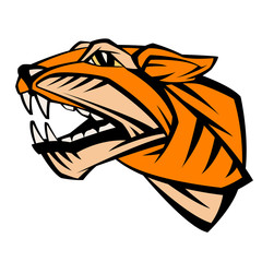 stylized tiger head vector illustration