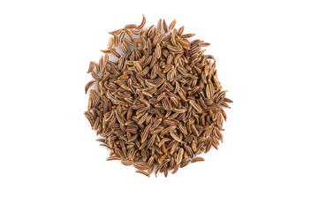 Heap of dry caraway seeds