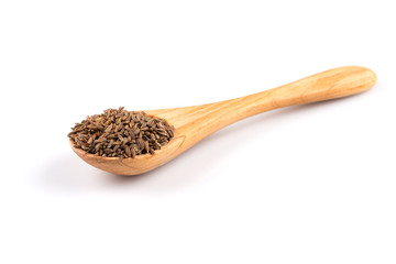 Caraway seeds in spoon