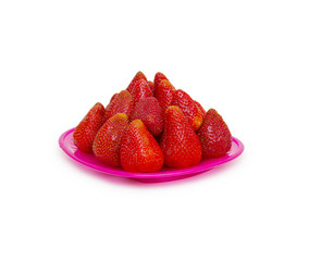 strawberry on white background