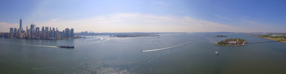Aerial image of New York and Ellis Island