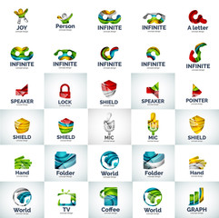 Vector abstract business logo collection