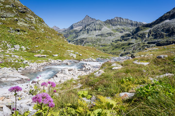 Fototapeta na wymiar Beautiful mountain landscape in the High Tauern National Park, Austria