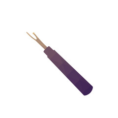 Sewing tool icon. Vector flat tailor seam ripper icon on white background