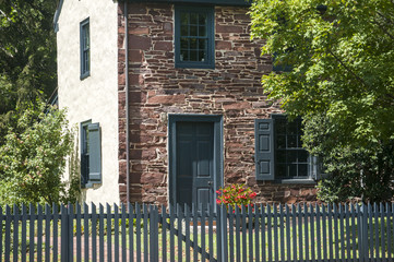 Old vintage country house and front yard