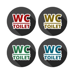 Fototapeta na wymiar WC Toilet sign icon