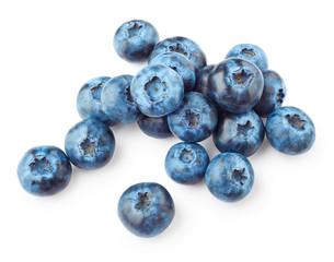 Blueberries isolated on white background