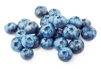 Blueberries isolated on white background