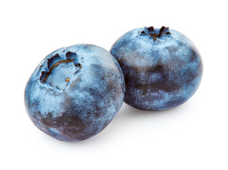 Blueberries isolated on white background