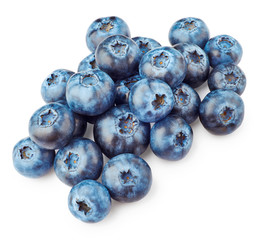 Blueberries isolated on white background