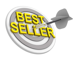 The concept of bestseller sign. 3D illustration.