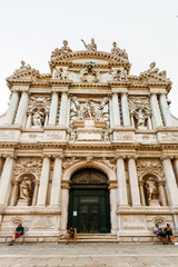 St. Mary of the Lily church. Santa Maria del Giglio at Campo Santa Maria Zobenigo, Venice, Italy