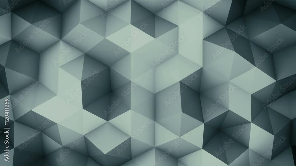 Poster dark grey polygons. 3d render seamless loop geometric background. 4k uhd (3840x2160)