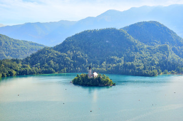 Church of the Assumption in Lake Bled, Slovenia