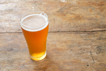 Craft beer in the glass