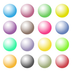 Colorful glossy spheres.