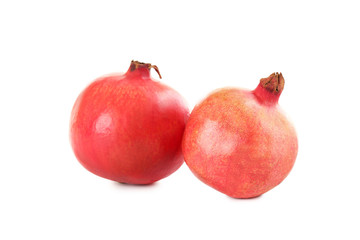 Delicious pomegranate fruit isolated on a white